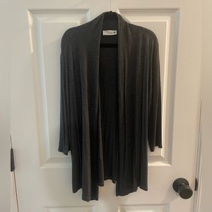 Draped Open Front Cardigan